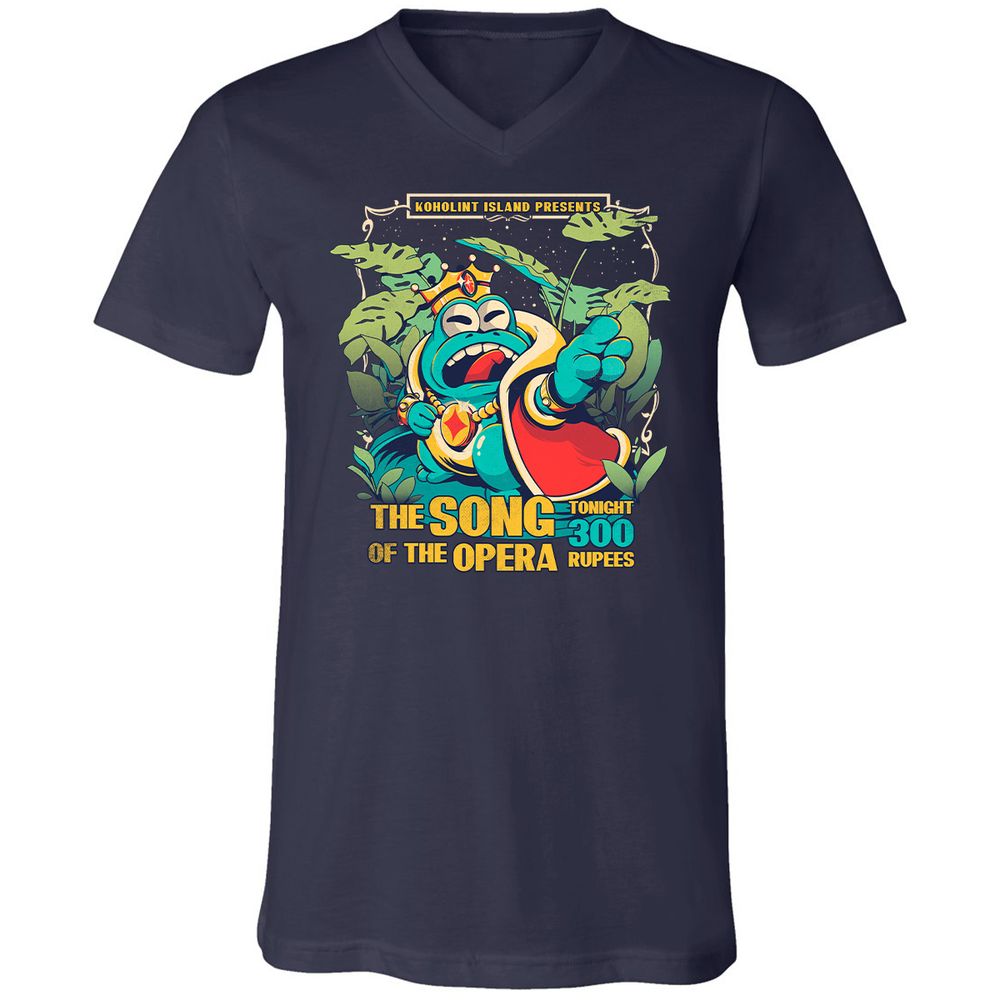 Unisex V-Neck T-Shirt - BZCJVKEW - Navy - 2