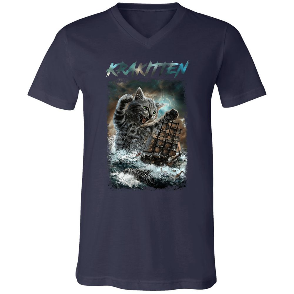 Unisex V-Neck T-Shirt - 2KDVBMXV - Navy - 2