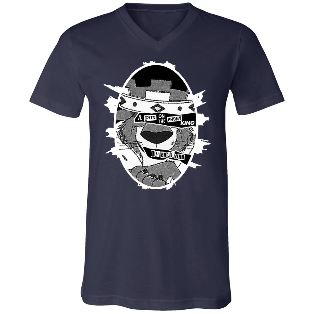 Unisex V-Neck T-Shirt - E1WNWPVP - Navy - 2
