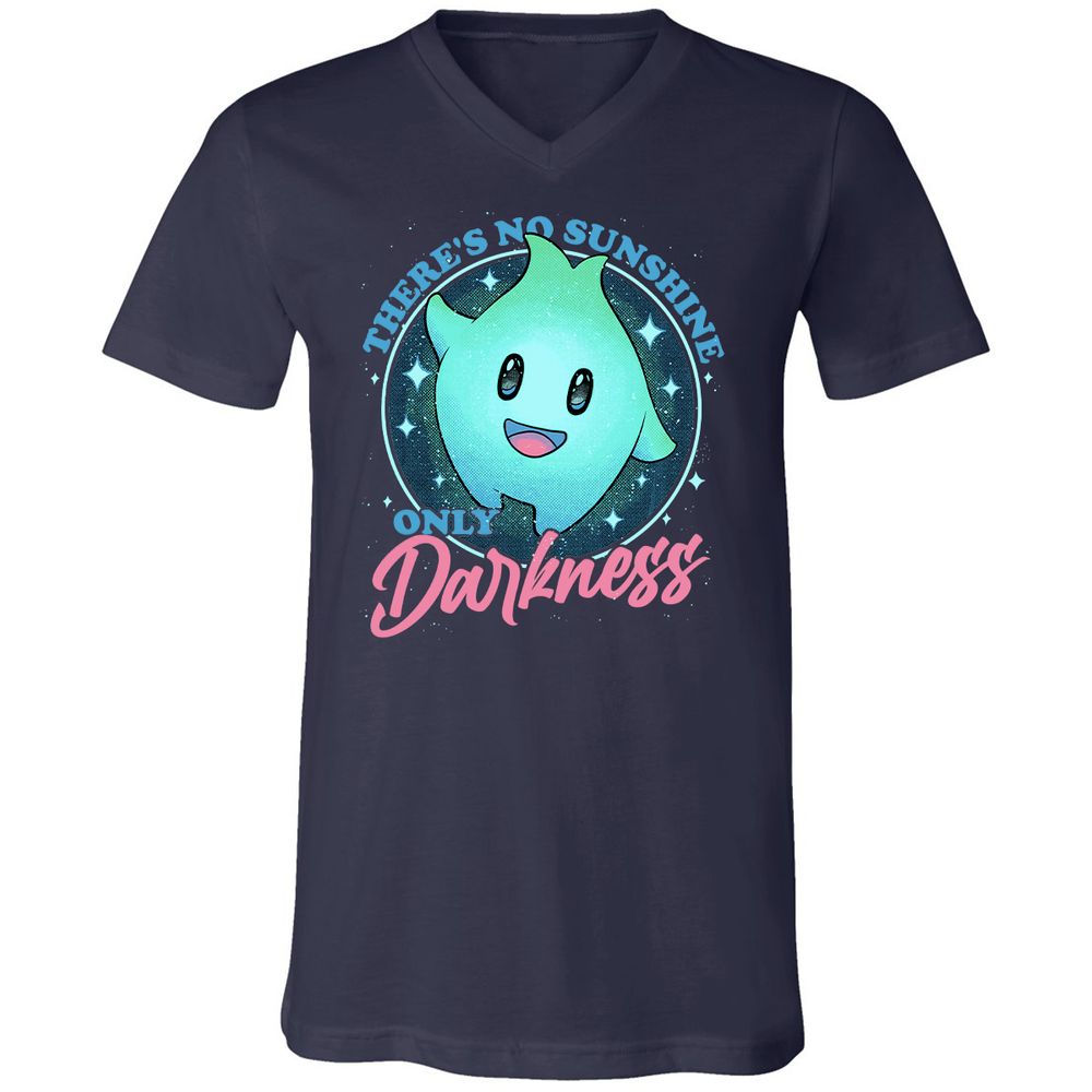 Unisex V-Neck T-Shirt - L6FCQWUF - Navy - 2
