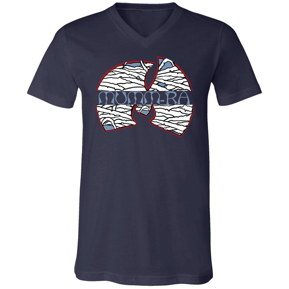 Unisex V-Neck T-Shirt - 3B8EM4JL - Navy - 2
