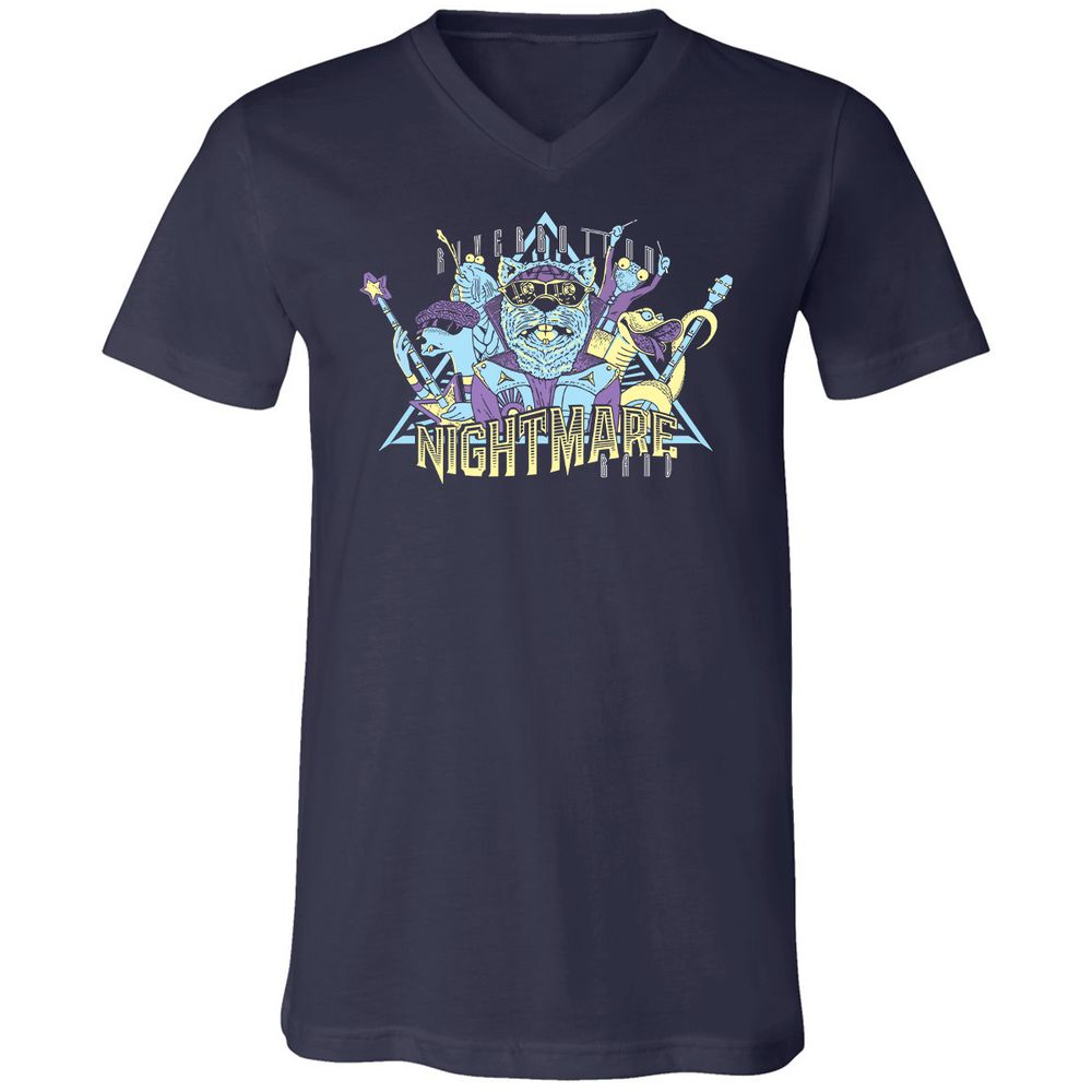 Unisex V-Neck T-Shirt - 3NJR17NU - Navy - 2