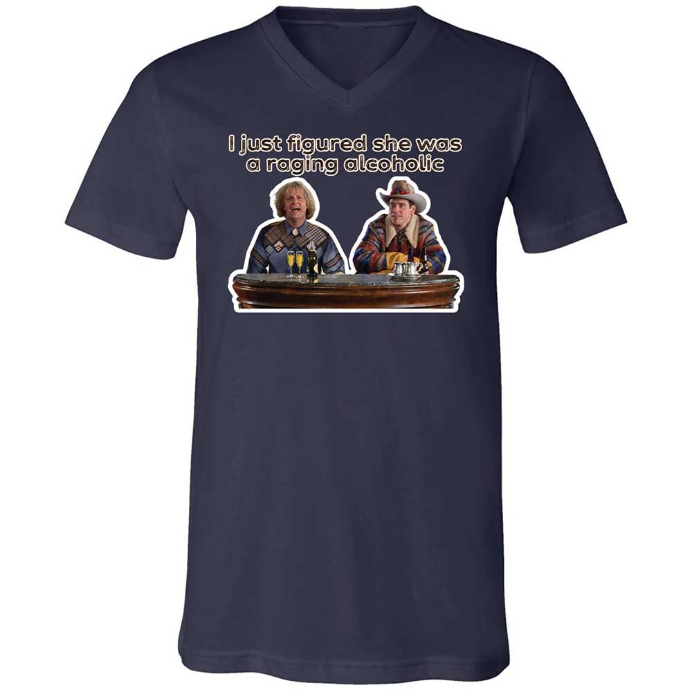 Unisex V-Neck T-Shirt - T52LTPFU - Navy - 2