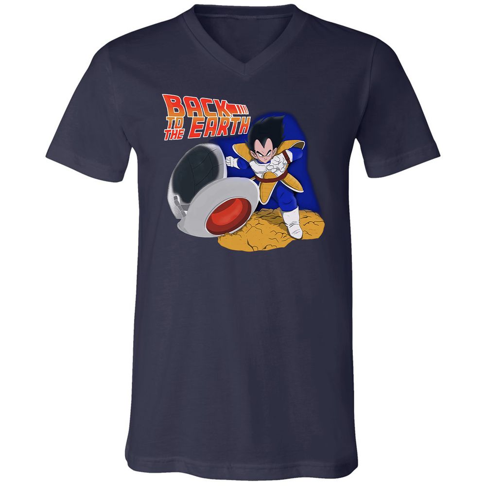 Unisex V-Neck T-Shirt - 289FLMDM - Navy - 2