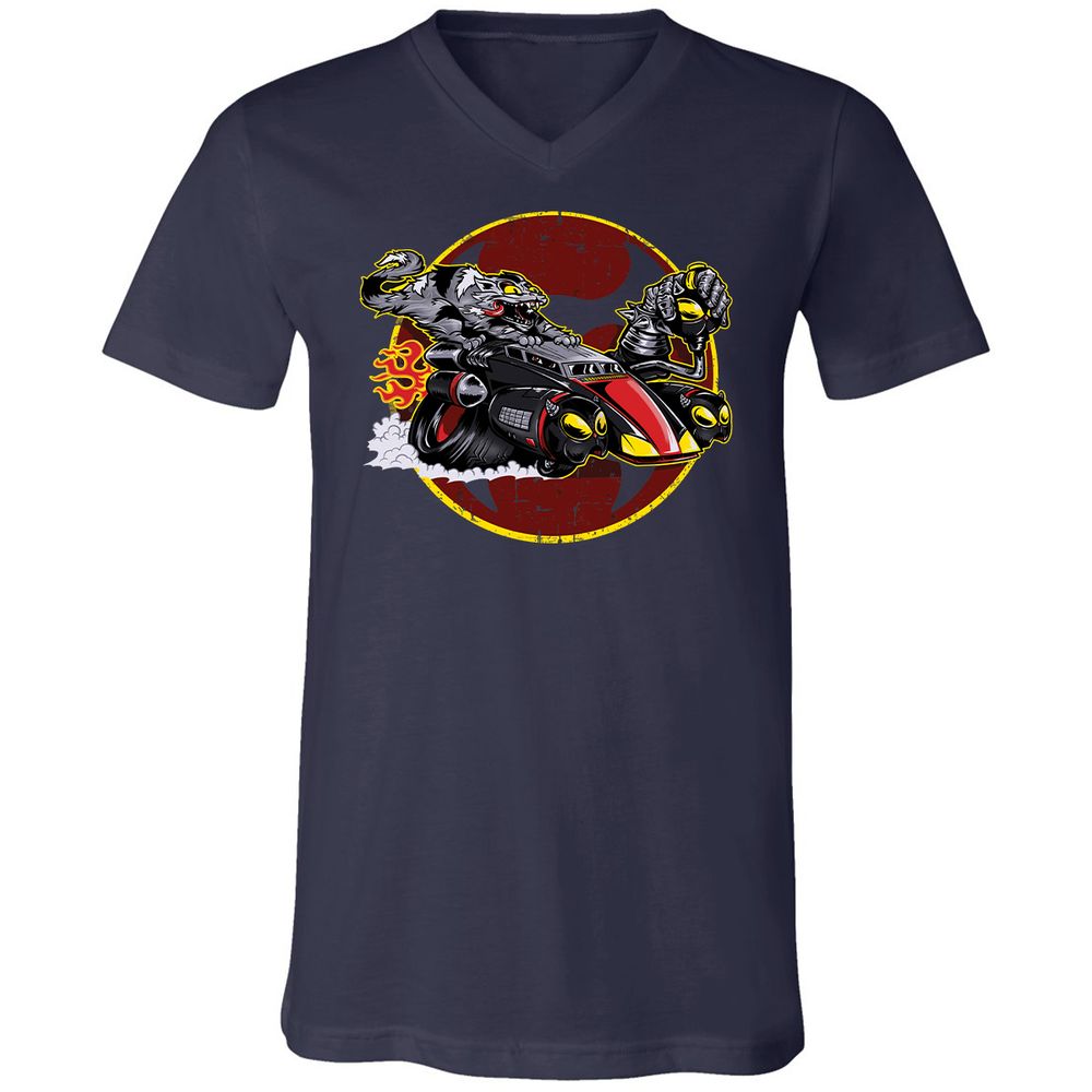 Unisex V-Neck T-Shirt - ZKXBAV21 - Navy - 2