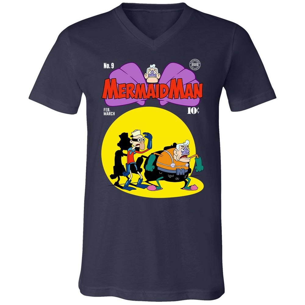 Unisex V-Neck T-Shirt - STCC8KWZ - Navy - 2