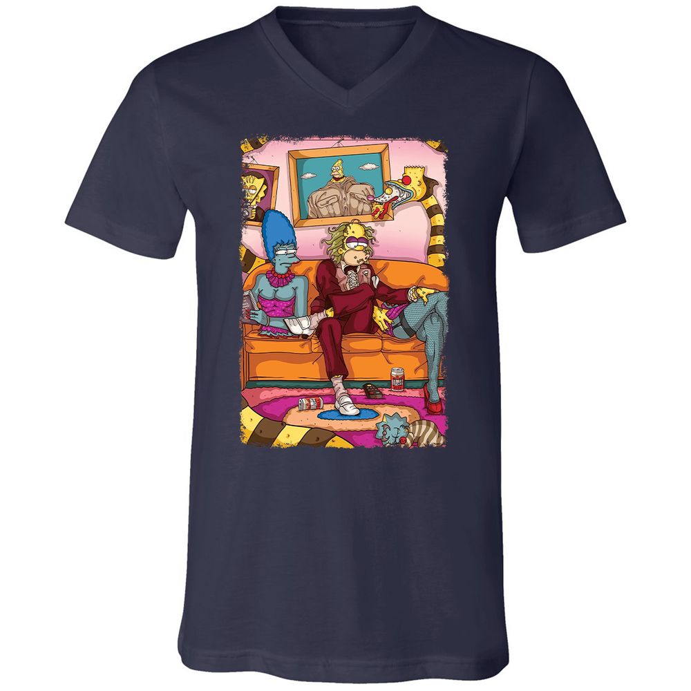 Unisex V-Neck T-Shirt - V9SHEAN2 - Navy - 2