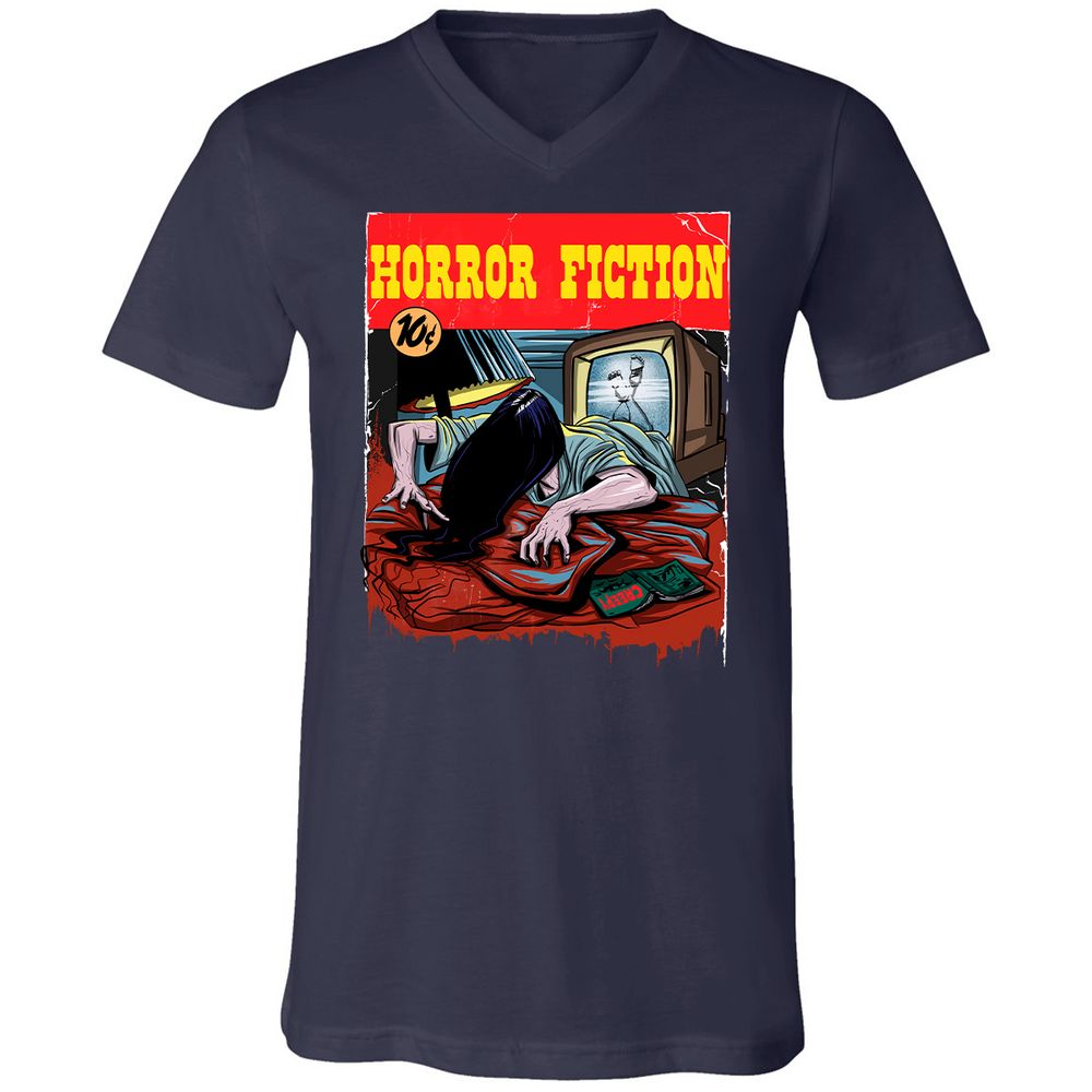 Unisex V-Neck T-Shirt - 3E34AKBN - Navy - 2