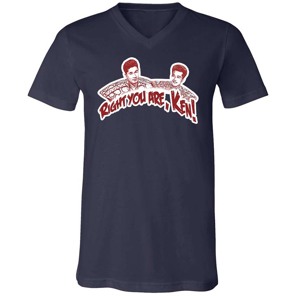 Unisex V-Neck T-Shirt - 9U9LDCLQ - Navy - 2