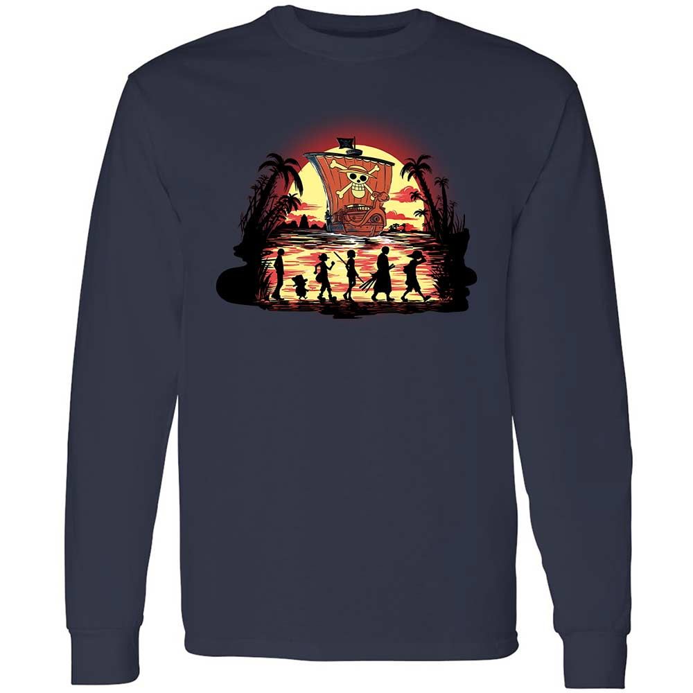 Long Sleeve T-Shirt - C1DKB4H2 - Navy - 2
