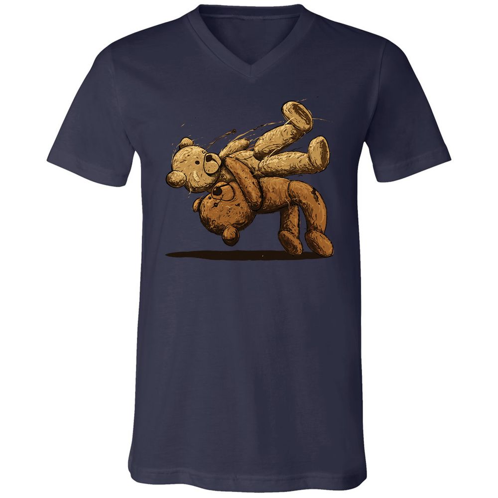 Unisex V-Neck T-Shirt - SS2E5J73 - Navy - 2