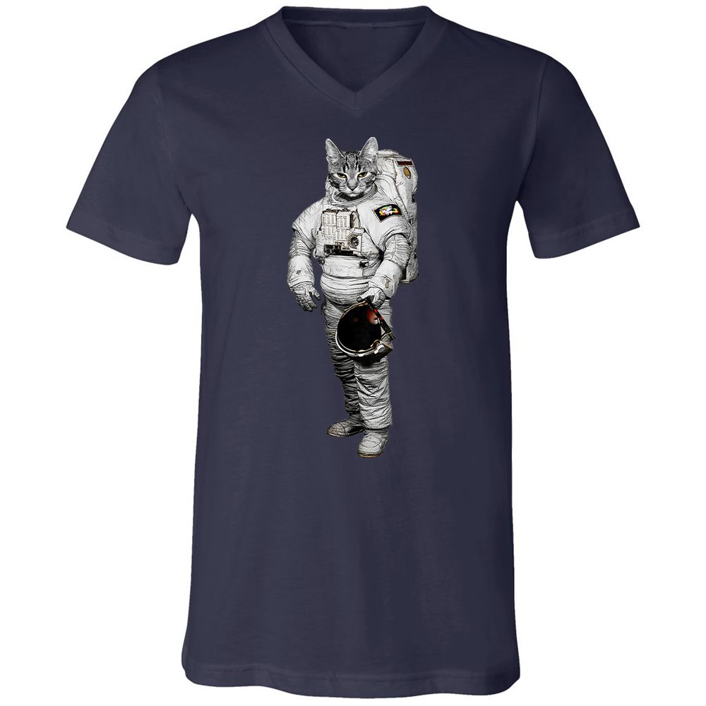 Unisex V-Neck T-Shirt - TGUTLRK6 - Navy - 2