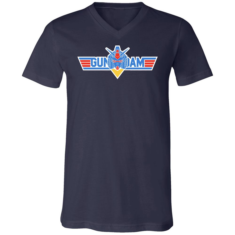 Unisex V-Neck T-Shirt - GL2LNRG3 - Navy - 2