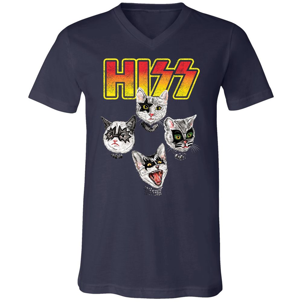 Unisex V-Neck T-Shirt - GQM746DC - Navy - 2