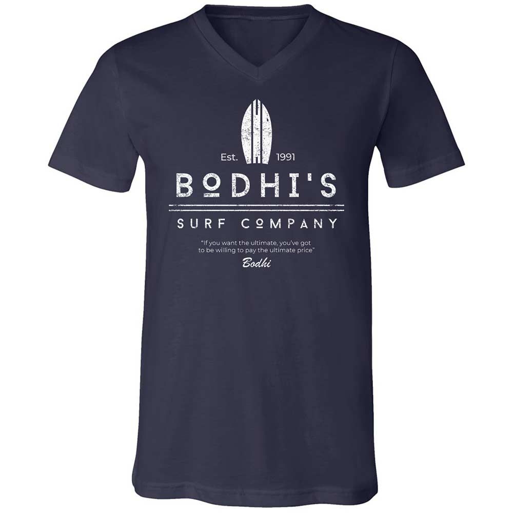 Unisex V-Neck T-Shirt - WQGQXWLG - Navy - 2
