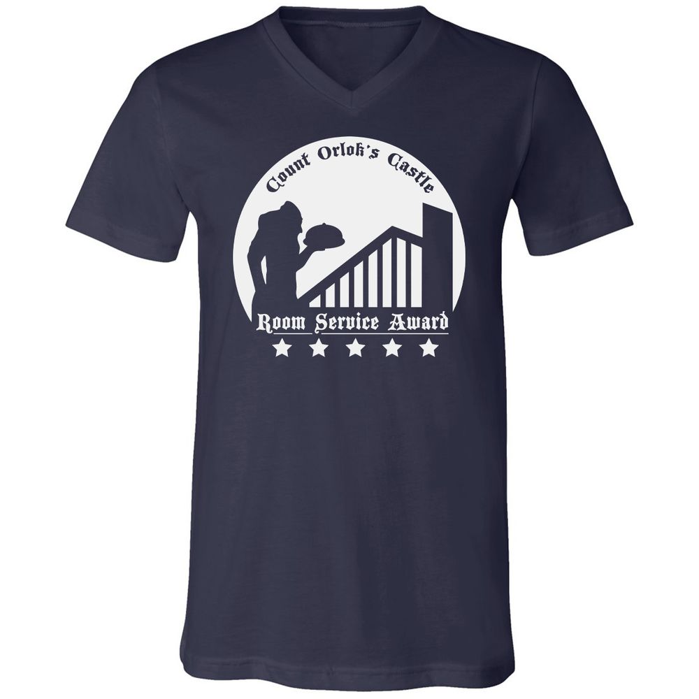 Unisex V-Neck T-Shirt - 5FQ182DM - Navy - 2
