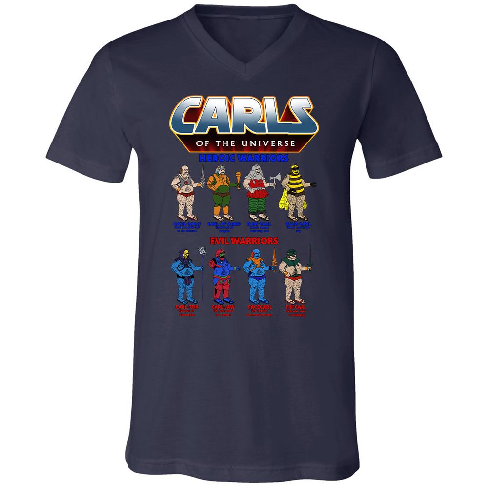 Unisex V-Neck T-Shirt - 62U9GG6F - Navy - 2