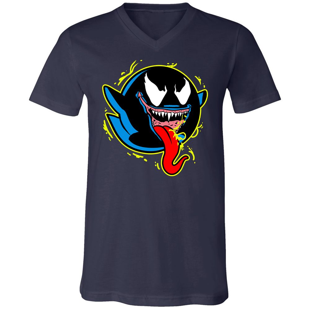 Unisex V-Neck T-Shirt - PJPCYZ2X - Navy - 2