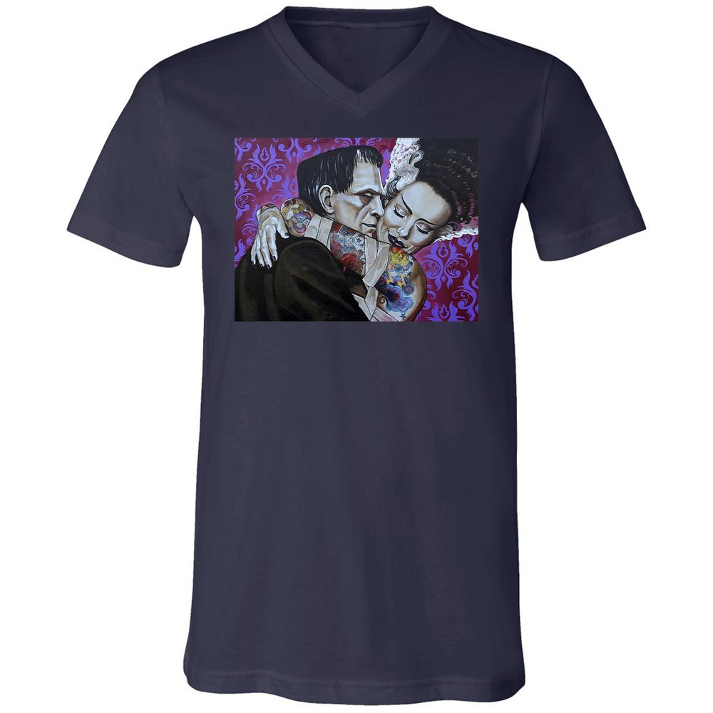 Unisex V-Neck T-Shirt - RCQC123J - Navy - 2
