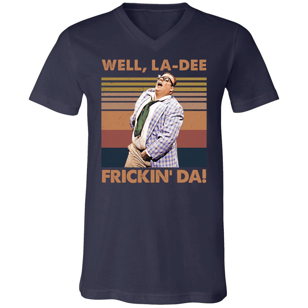 Unisex V-Neck T-Shirt - 7AF4PCDE - Navy - 2