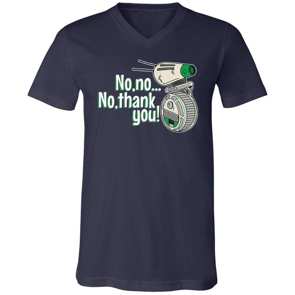 Unisex V-Neck T-Shirt - B8HRMB7P - Navy - 2