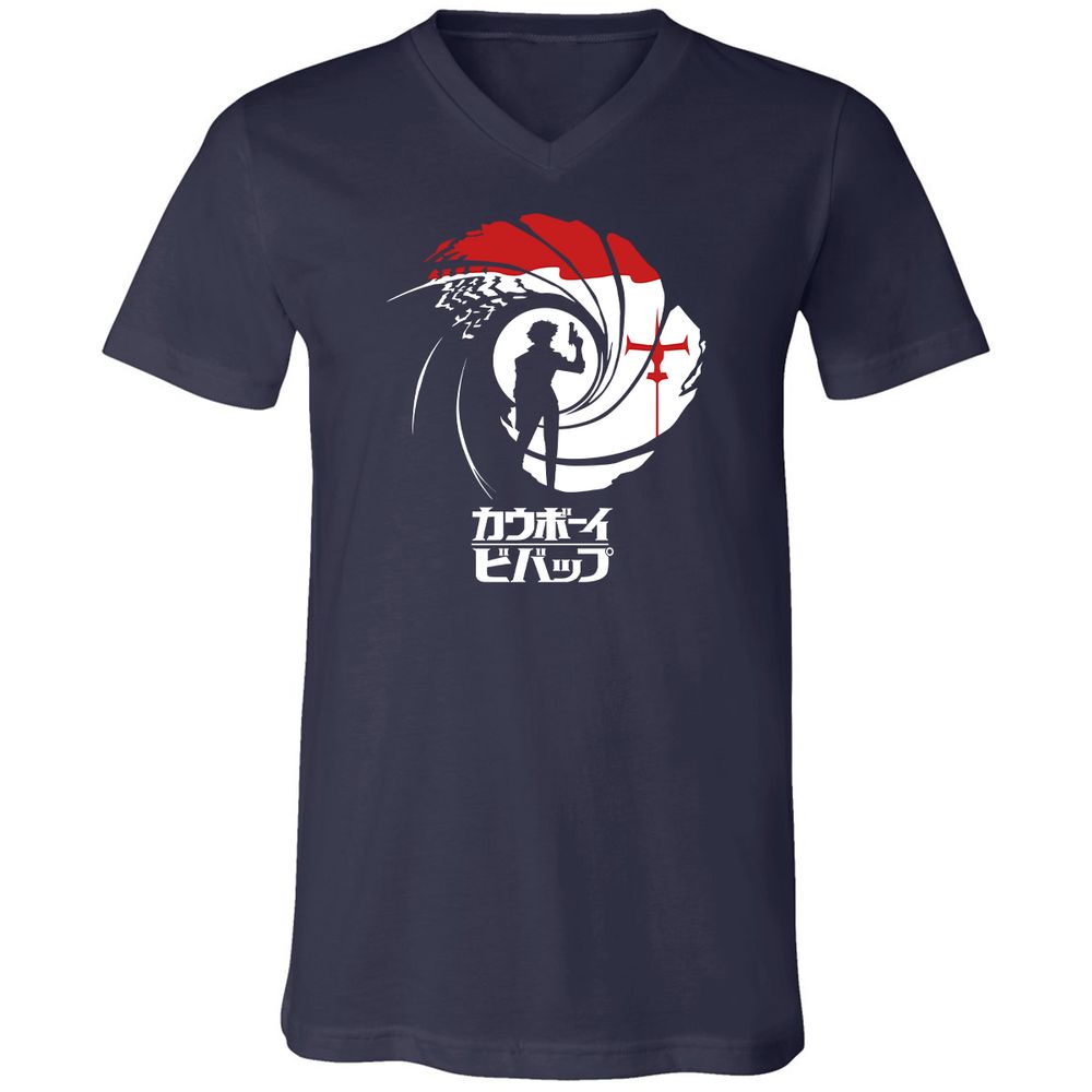 Unisex V-Neck T-Shirt - WJ7MDR21 - Navy - 2