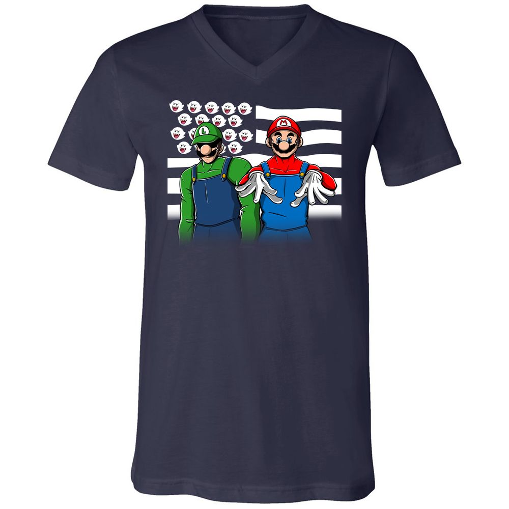 Unisex V-Neck T-Shirt - MG5DRRDX - Navy - 2