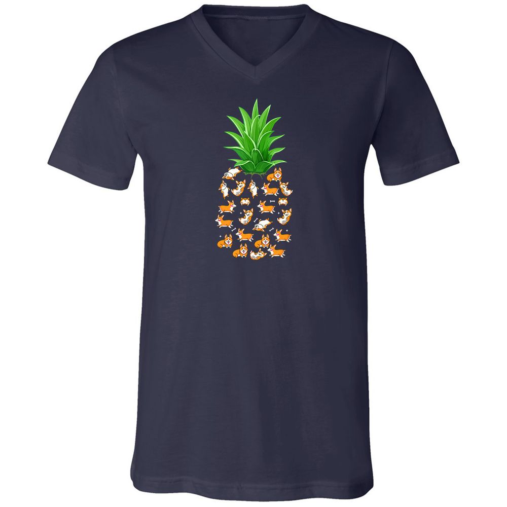 Unisex V-Neck T-Shirt - BYURW39F - Navy - 2