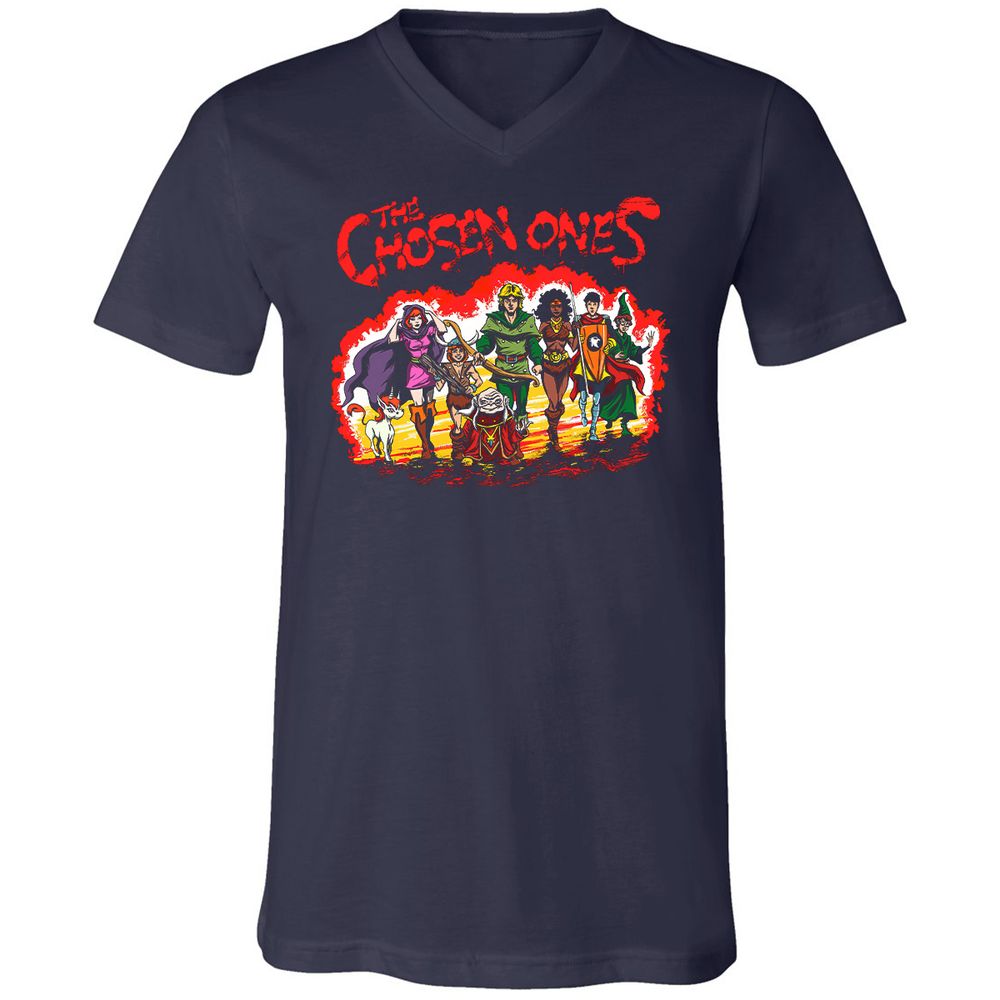 Unisex V-Neck T-Shirt - 2YPKRGYV - Navy - 2
