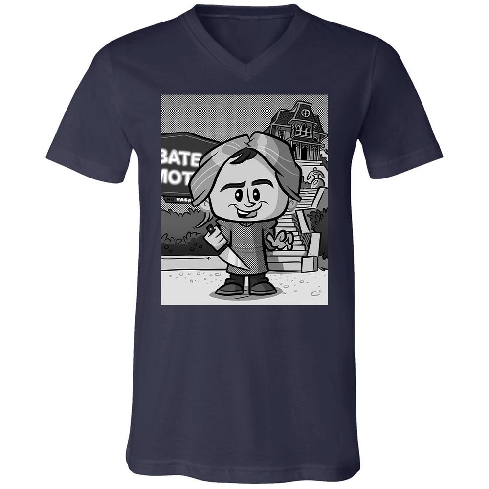 Unisex V-Neck T-Shirt - HRLF54QN - Navy - 2