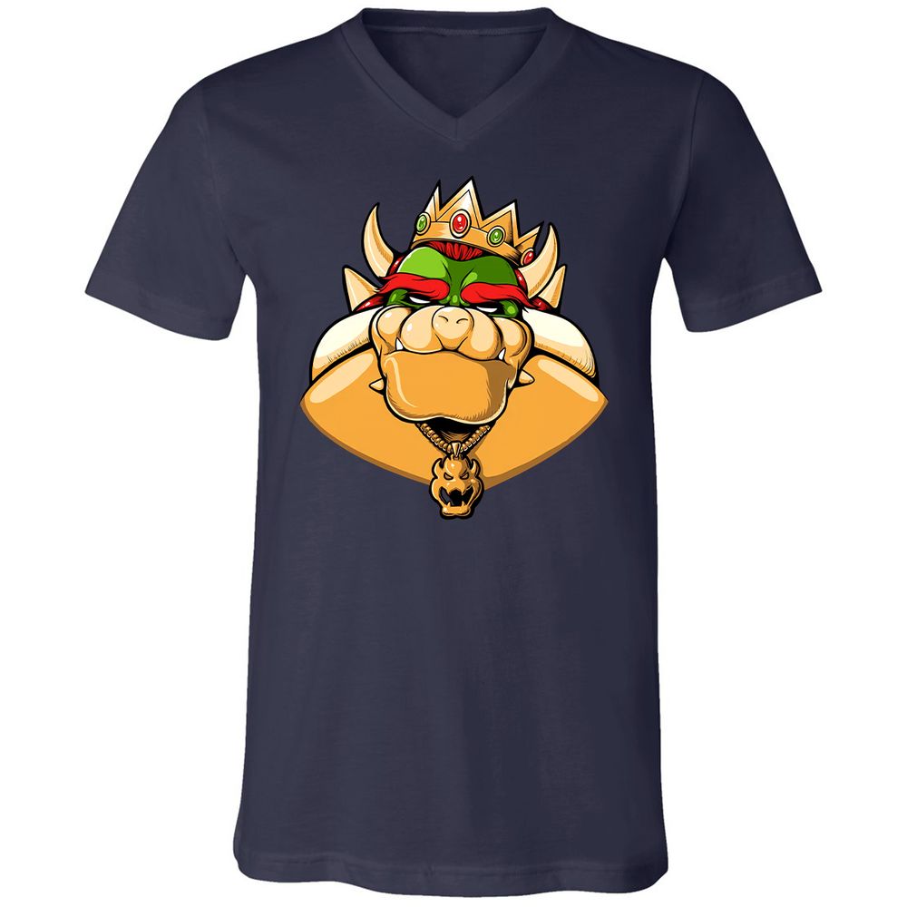 Unisex V-Neck T-Shirt - 4B3V2FG3 - Navy - 2