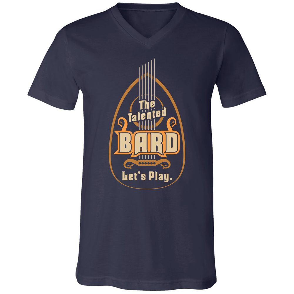 Unisex V-Neck T-Shirt - LAARYGLY - Navy - 2