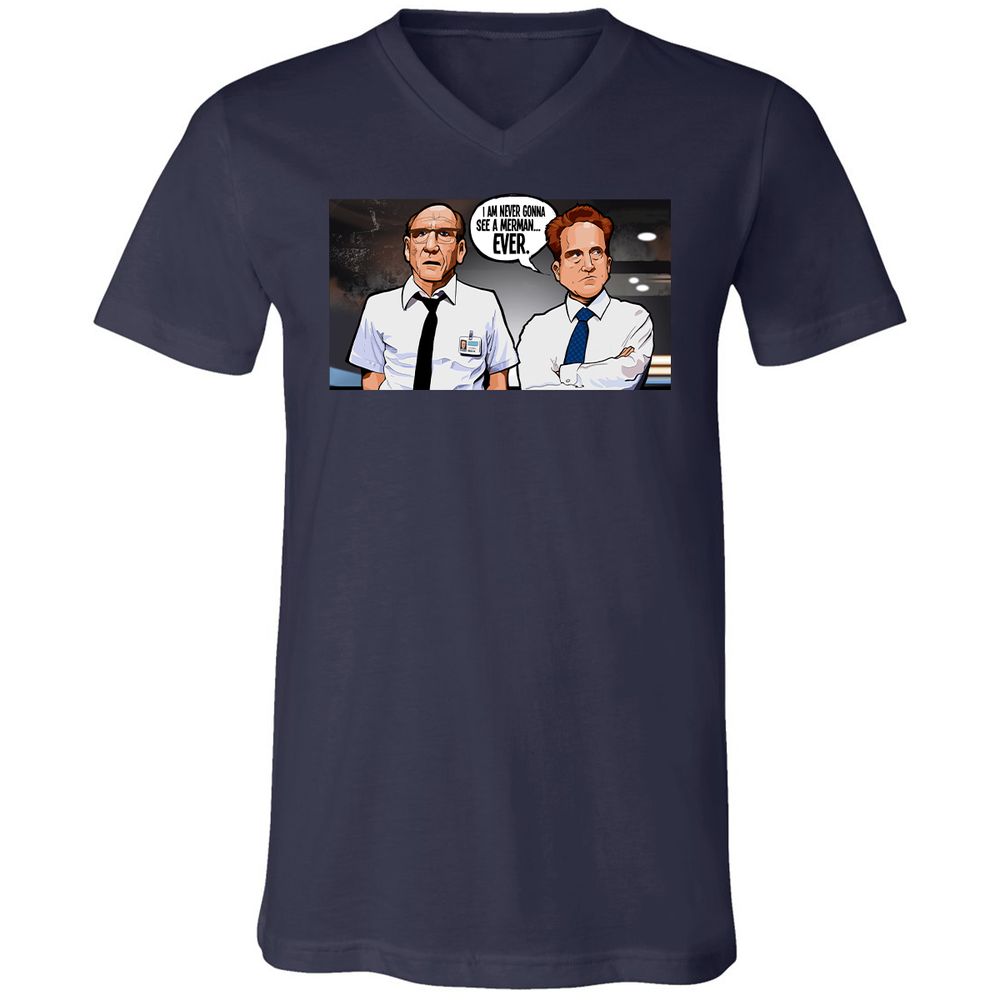 Unisex V-Neck T-Shirt - DQXVH9XS - Navy - 2