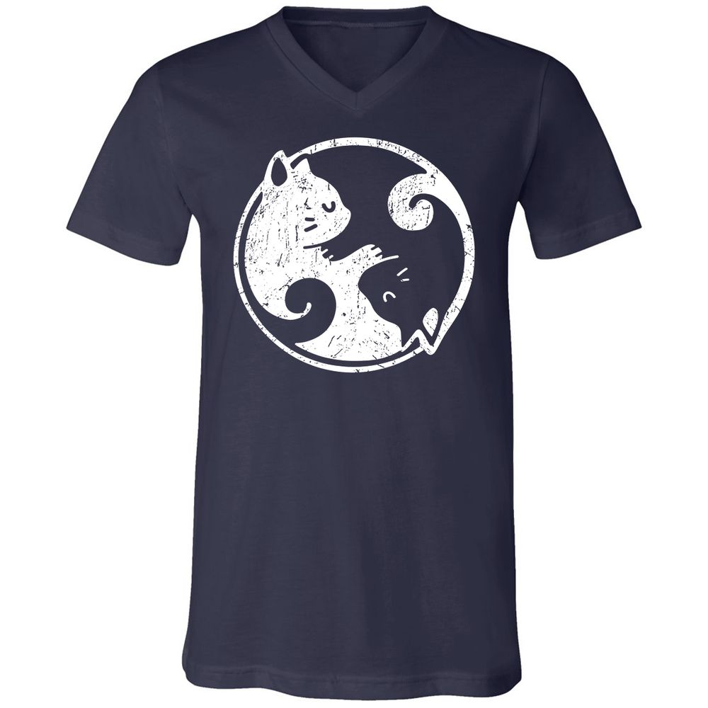 Unisex V-Neck T-Shirt - 6K3GJKV8 - Navy - 2