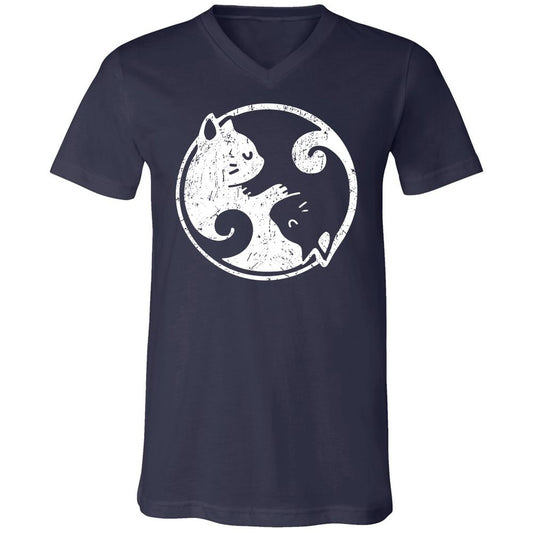Unisex V-Neck T-Shirt - 6K3GJKV8 - Navy - 2
