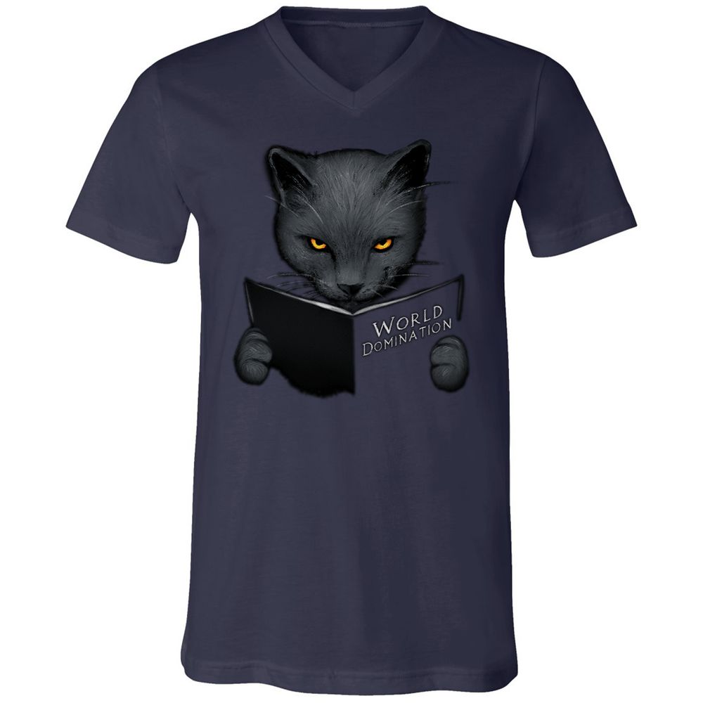 Unisex V-Neck T-Shirt - 19BJUZDP - Navy - 2