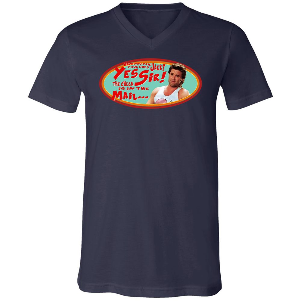 Unisex V-Neck T-Shirt - HZVFGSY8 - Navy - 2