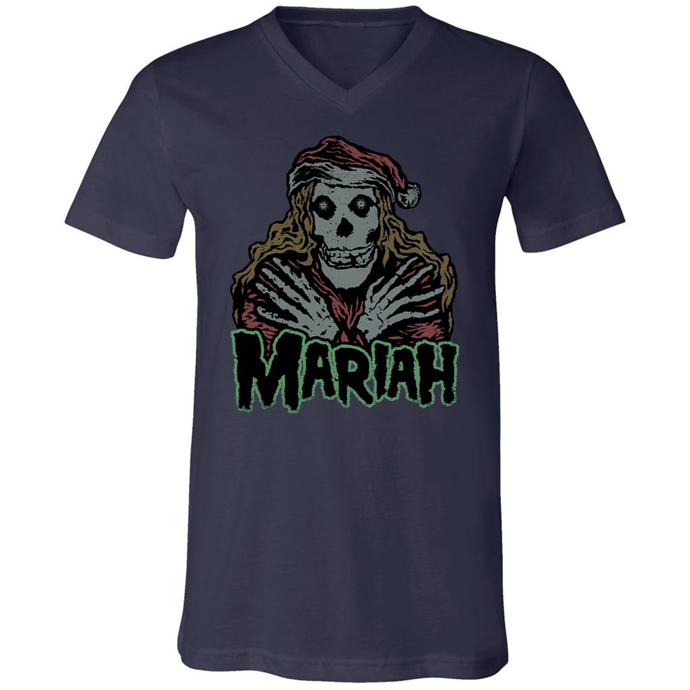 Unisex V-Neck T-Shirt - ELDR5SZF - Navy - 2