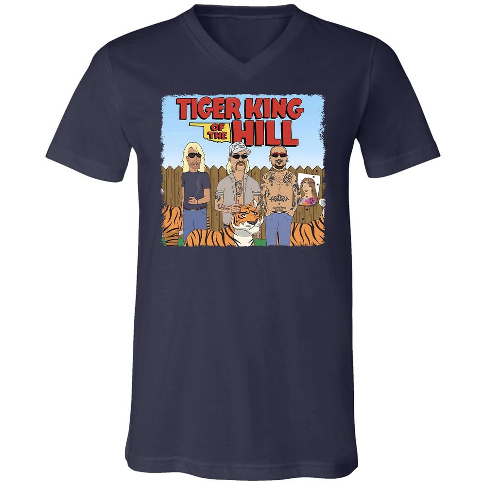 Unisex V-Neck T-Shirt - 9D7QNKSB - Navy - 2