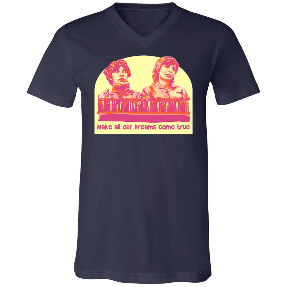 Unisex V-Neck T-Shirt - 3KA91UEZ - Navy - 2