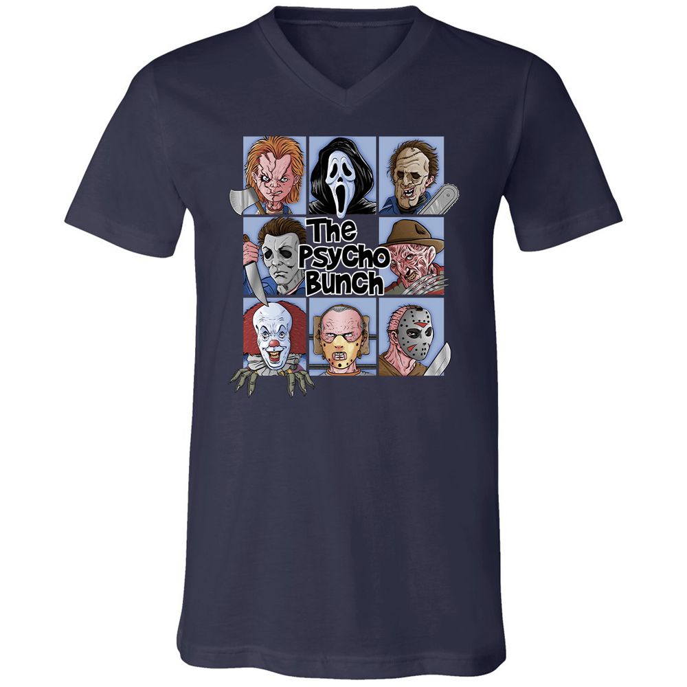 Unisex V-Neck T-Shirt - J45317TE - Navy - 2
