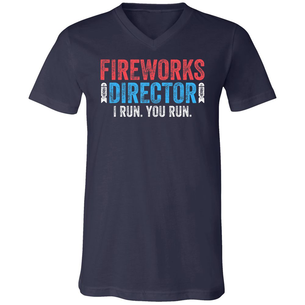 Unisex V-Neck T-Shirt - JLF2MWJB - Navy - 2