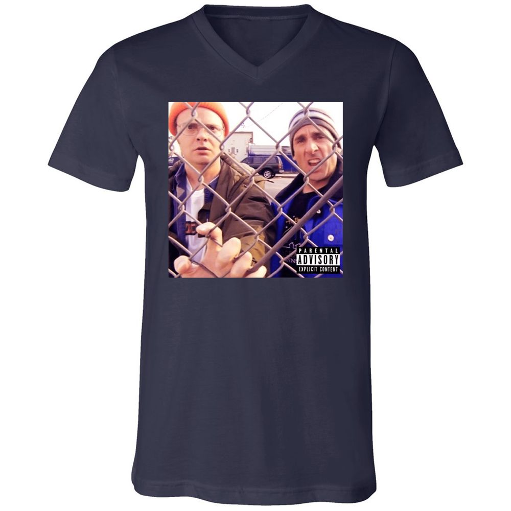 Unisex V-Neck T-Shirt - VU6J4PCP - Navy - 2