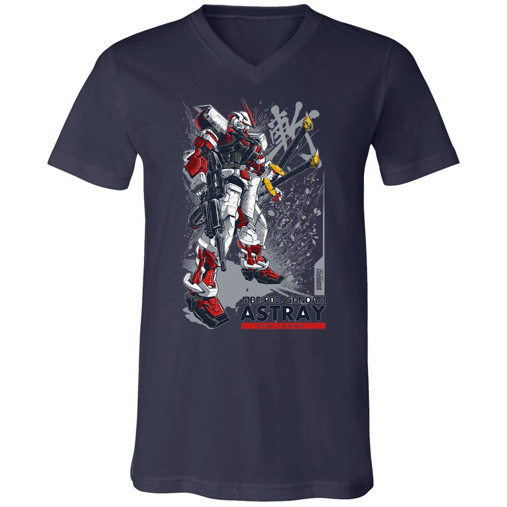Unisex V-Neck T-Shirt - N2XZRY6U - Navy - 2