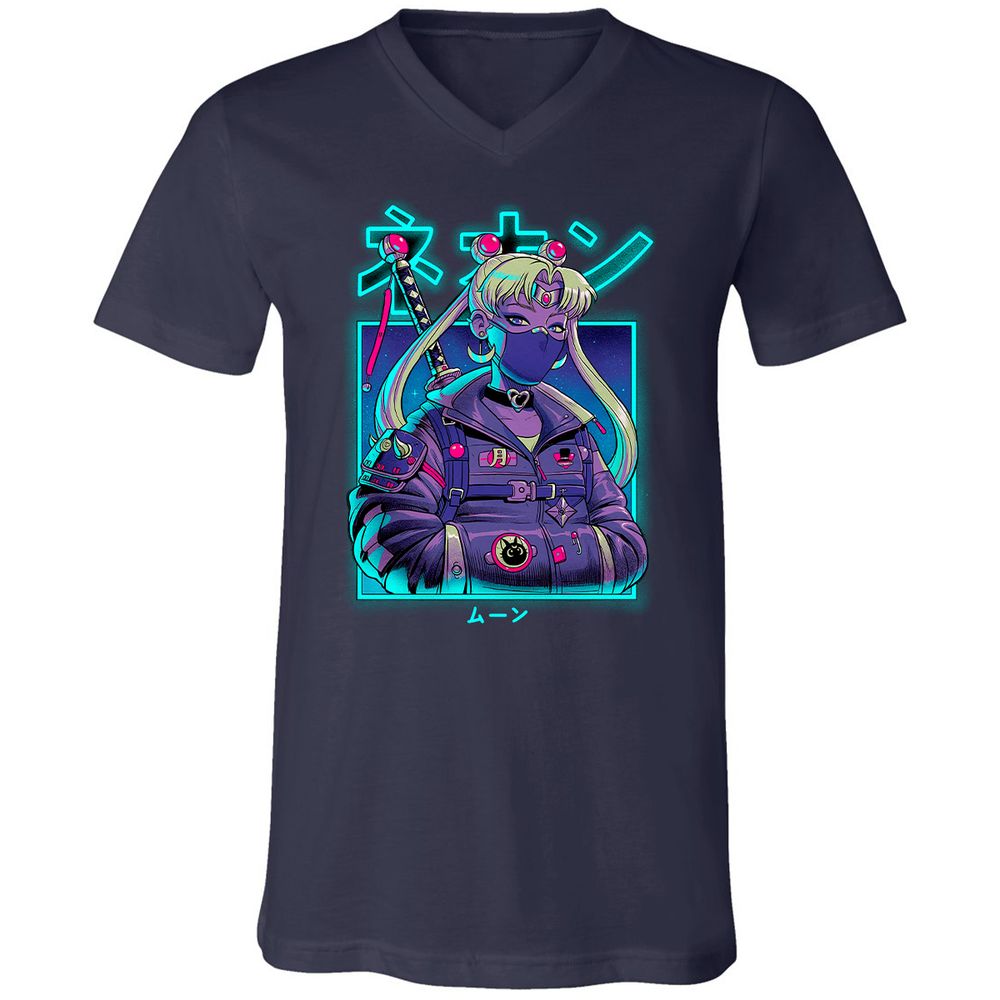 Unisex V-Neck T-Shirt - JZQ5PPGN - Navy - 2