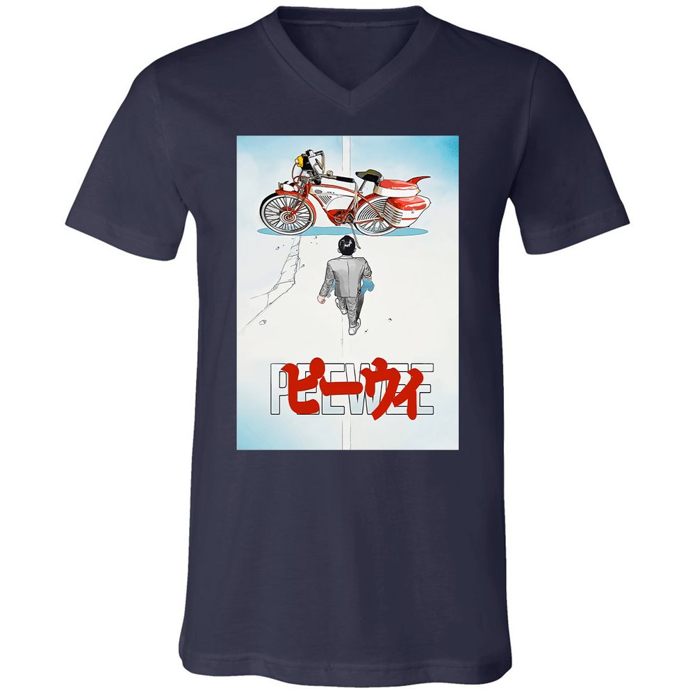 Unisex V-Neck T-Shirt - TMHYBTJ2 - Navy - 2
