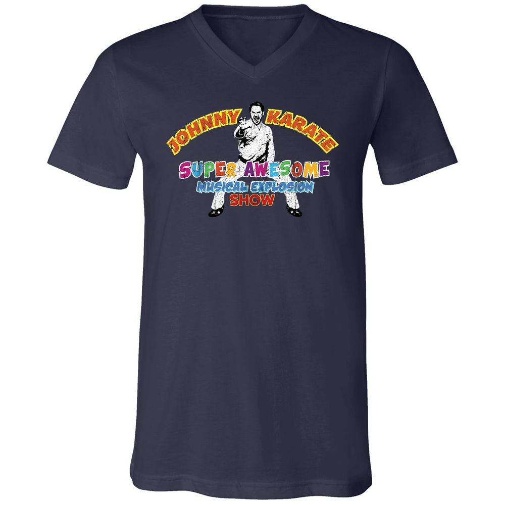 Unisex V-Neck T-Shirt - TYRMN8X3 - Navy - 2