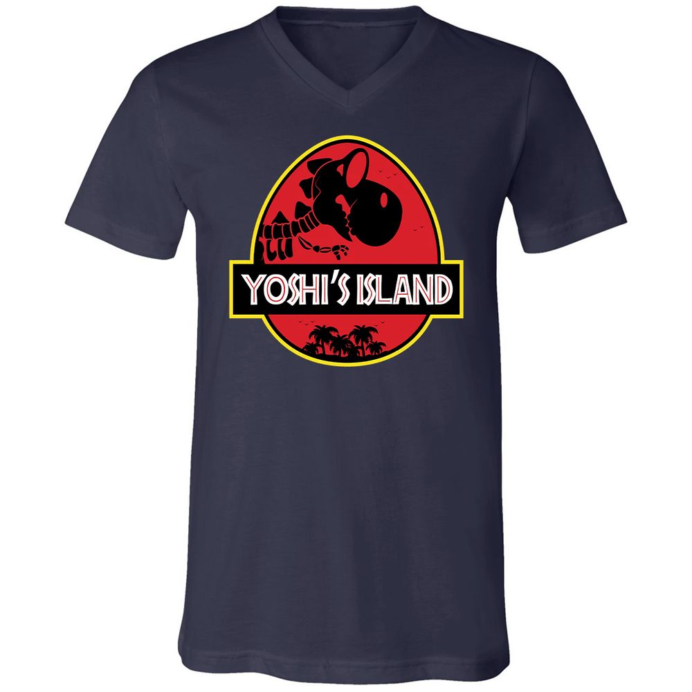 Unisex V-Neck T-Shirt - B3K6EB7L - Navy - 2