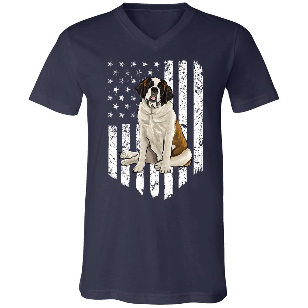 Unisex V-Neck T-Shirt - JVWBP7RT - Navy - 2