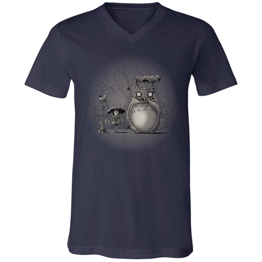 Unisex V-Neck T-Shirt - LVEWHV67 - Navy - 2